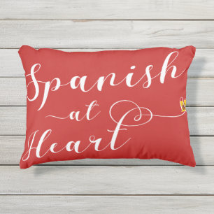 Spanisch bei Herz Accent Pillow, Spanien Kissen Für Draußen