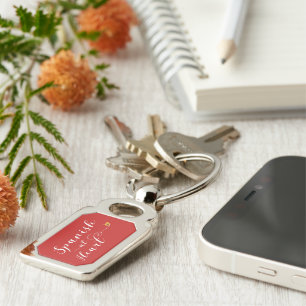 Spanisch bei Herz Keyring, Spanien Schlüsselanhänger