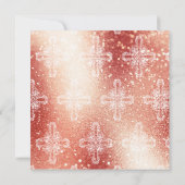 Spanisch, Bestätigung, Rose Gold Floral Einladung (Rückseite)