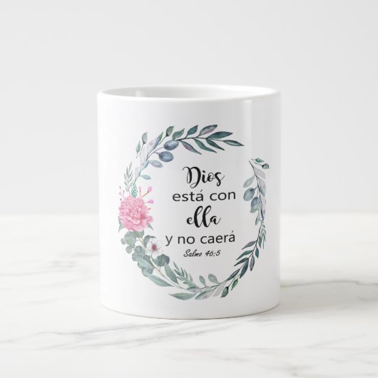 Spanisch, Bibel, spanisches Bibel, Dios está con Jumbo-Tasse (Vorderseite)