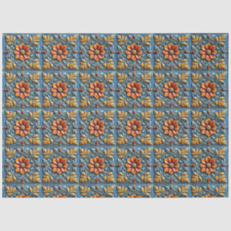 Spanisch-Blauer Blauer Teppich Seidenpapier