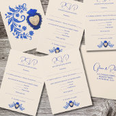 Spanisch Blue Milagro Herz Mexican Wedding RSVP Karte