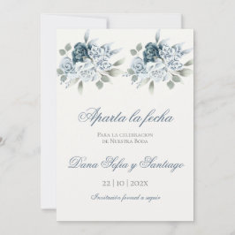 Spanisch Blue Wedding Save the Date
