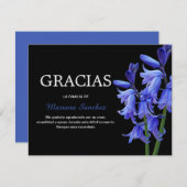 Spanisch Bluebells Gracias | Beileid Vielen Dank Dankeskarte (Vorne/Hinten)