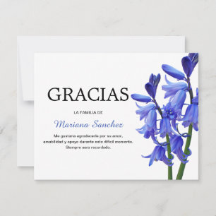 Spanisch Bluebells Gracias   Beileid Vielen Dank Dankeskarte