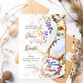 Spanisch, blumenfarbenes Herz, mexikanische Hochze Einladung