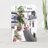 Spanisch-Blumenkarte Karte (Vorderseite)