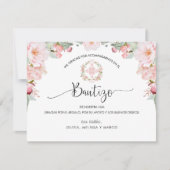 Spanisch, Blush und Minttaufe Danke (Vorderseite)