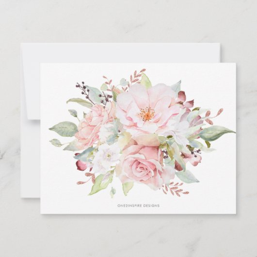 Spanisch, Blush und Minttaufe Danke (Rückseite)