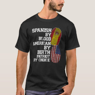 Spanisch, blutamerikanisch, Geburtspatriotisch Spa T-Shirt