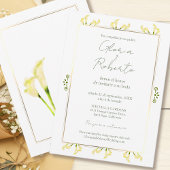 Spanisch, Boda Alcatraces Oro Minimalistische Hoch Einladung