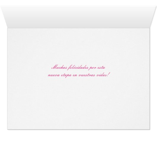 Spanisch: Boda/Hochzeit: Felicidades (Innenansicht Horizontal (Unten))
