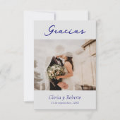 Spanisch, Boho Mexican Wedding Dankeschön Karte (Vorderseite)