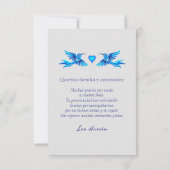 Spanisch, Boho Mexican Wedding Dankeschön Karte (Rückseite)