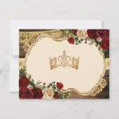 Spanisch Burgund Floral Rustikal 15. Save the Date Dankeskarte (Rückseite)