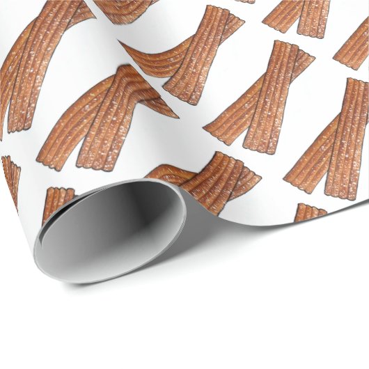 Spanisch Churro Fried Dough Pastries Churros Geschenkpapier (Rolleneckpunkt)