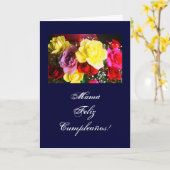 Spanisch: Cumpleanos de la Mamá /Mom b-day/ Karte (Gelbe Blume)