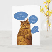 Spanisch: Cumpleanos gatito Karte (Gelbe Blume)