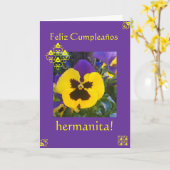Spanisch: Cumpleaños! Geburtstag Karte (Gelbe Blume)