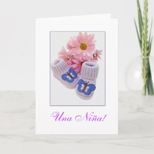 Spanisch: Das ist ein Mädchen! Una Niña! Ankündigung (Vorderseite)