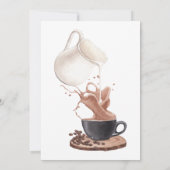 Spanisch Einzigartiger Kaffee Splash 55. Geburtsta Einladung (Rückseite)