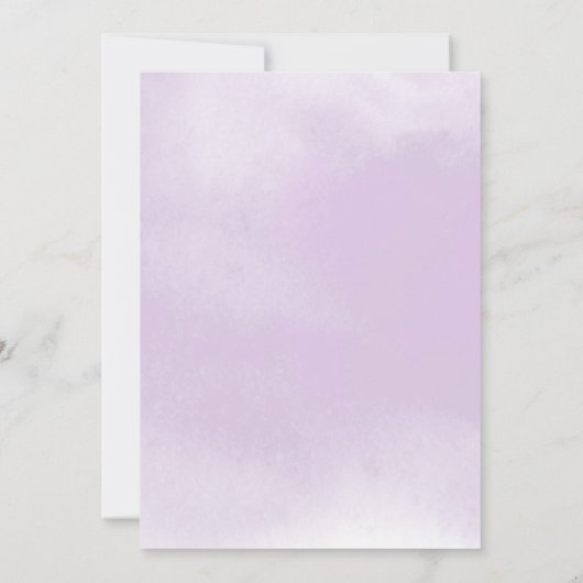 Spanisch, Elegant Lila Blumenquinceñera Einladung (Rückseite)