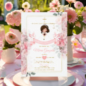 Spanisch Elegant Niedlich Little Girl Primera Comu Einladung