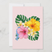 Spanisch Elegant Pink Aloha Colorful 65. Geburtsta Einladung (Rückseite)