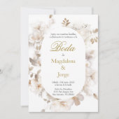 Spanisch Elegante Hochzeit Einladung (Vorderseite)