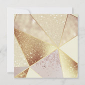 Spanisch, Eleganter Gold Champagne Floral Quinceñe Einladung (Rückseite)