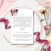 Spanisch, Elegantes Programm Burgund Quinceañera