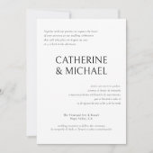 Spanisch Englisch Bilingual Elegante Classic Weddi Einladung (Vorderseite)