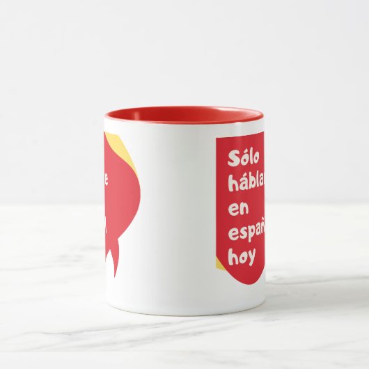 Spanisch erst heute - 11 Unzen Rot Inside Tasse (Zentrum)