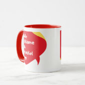 Spanisch erst heute - 11 Unzen Rot Inside Tasse (Vorderseite Links)