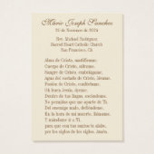 Spanisch Erste Heilige Kommunion Religiös Katholis (Rückseite)