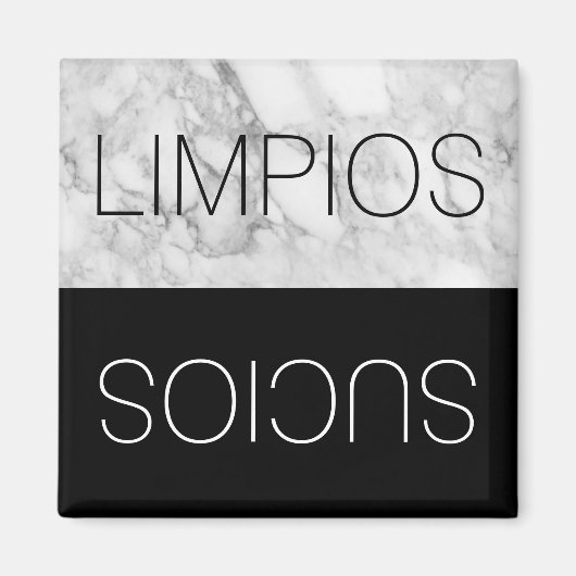 Spanisch Español Imitate Marmorpflaster Geschirrsp Magnet (Vorne)