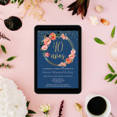 Spanisch Extravagant Elegant Floral 40. Geburtstag Einladung