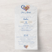 Spanisch, farbenfrohe mexikanische Hochzeit All In One Einladung (Innen Boden)