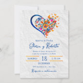 Spanisch, farbenfrohe mexikanische Hochzeit Einladung (Vorderseite)