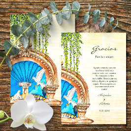 Spanisch farbenfrohe Wasserfarbe Altstadt Mexiko Dankeskarte