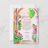 Spanisch farbenfrohe Wasserfarben Florentiner Alts Dankeskarte (Vorderseite)