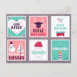 SPANISCH FELIZ NAVIDAD CHRISTMAS CARD SET FEIERTAGSPOSTKARTE