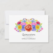 Spanisch Fiesta Quinceañera RSVP Karte (Rückseite)
