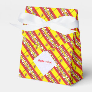 Spanisch Flagge Kachel Rot Personalisiertes Zelt Geschenkschachtel