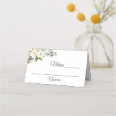 Spanisch Floral Boho Wedding Platzkarte (Vorderseite)