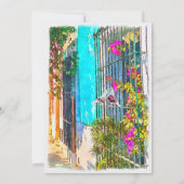 Spanisch Floral farbenfrohe Liebesvögel mexikanisc Einladung (Rückseite)