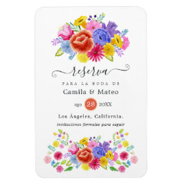 Spanisch florale Fiesta Wedding Save the Date Magnet