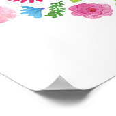 Spanisch-Florisches Fiesta Brautparty Willkommen Poster (Ecke)