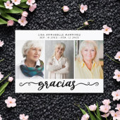 Spanisch Foto Collage Gracias Beerdigung Dankeskarte