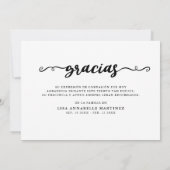 Spanisch Foto Collage Gracias Beerdigung Dankeskarte (Rückseite)